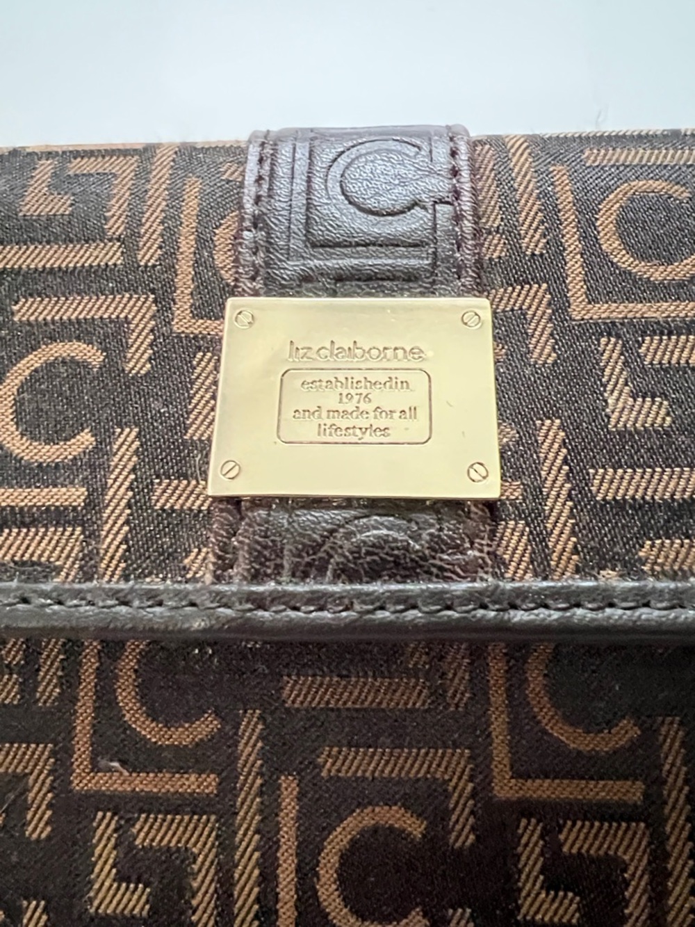 Liz Claiborne Brown Monogram wallet